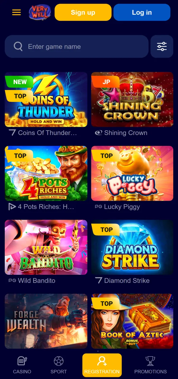 Explore colorful gaming lobbies loaded on our digital mobile VeryWell App.