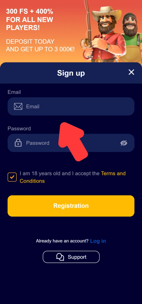 Fill in personal information showing how to register via VeryWell App.