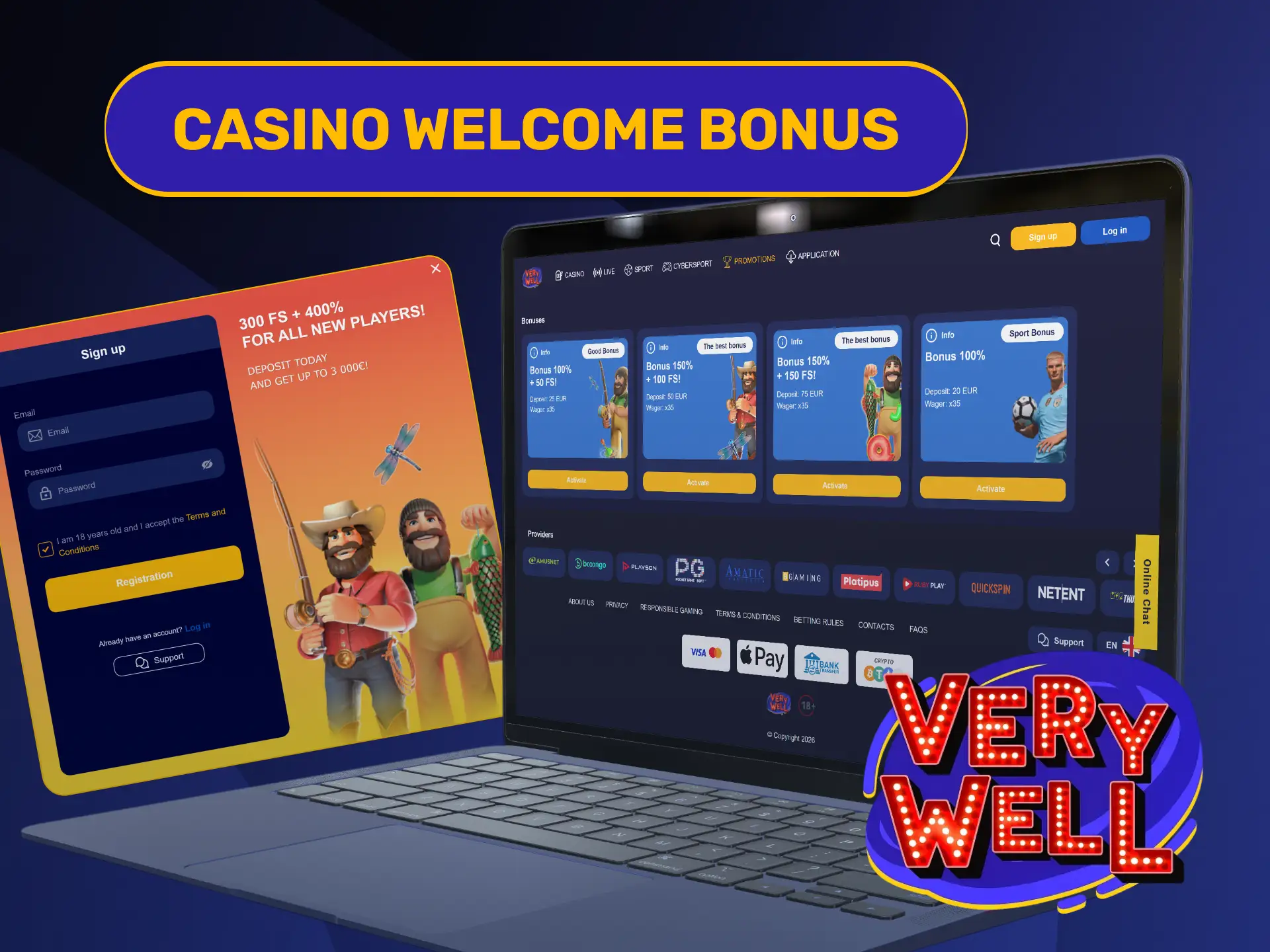 Activate your initial match offer using new player VeryWell casino welcome Bonuses.