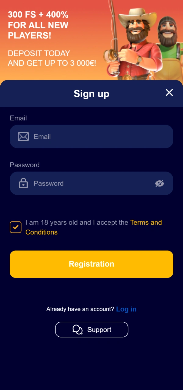 Sign up a new profile showing how to claim a VeryWell bonus.