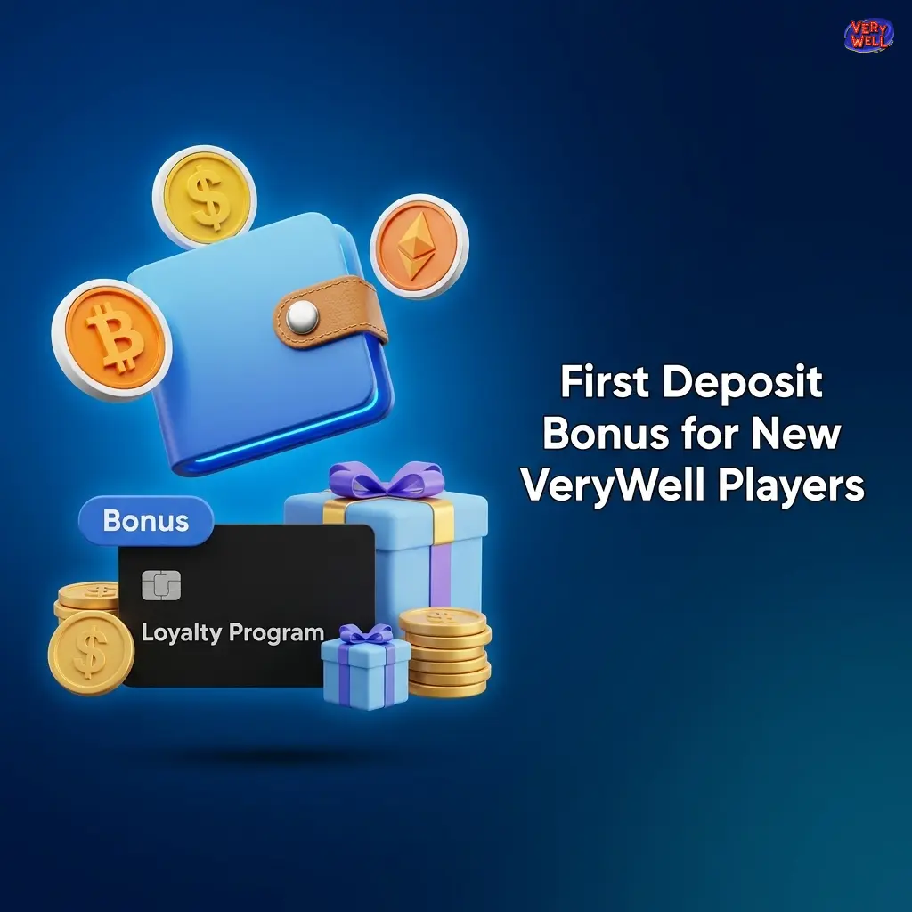 VeryWell first deposit bonus tiers for new UK players, starting with 200% on £20, up to 150% on £750 deposits