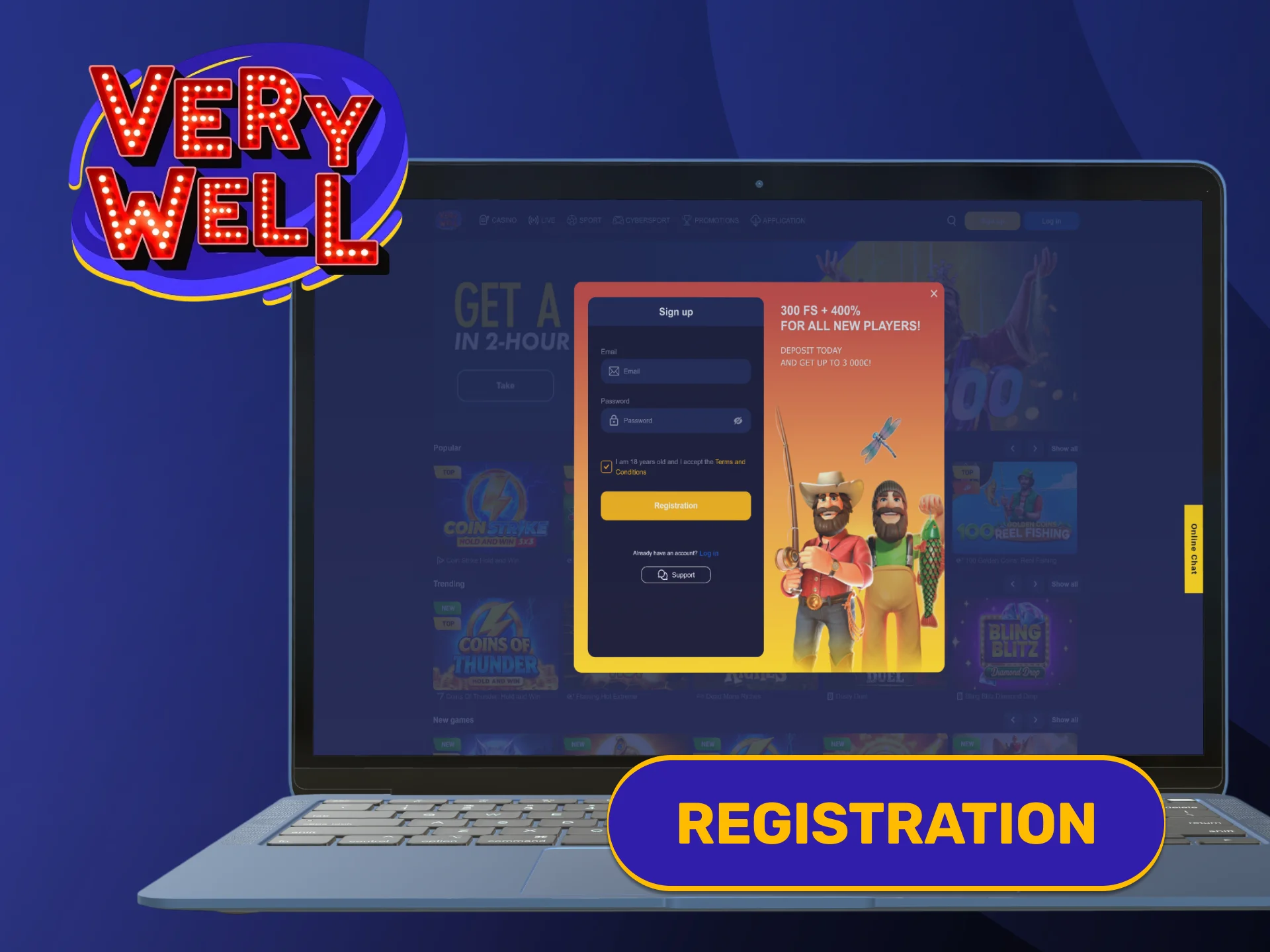 Open your new player profile visiting the official VeryWell Home page.