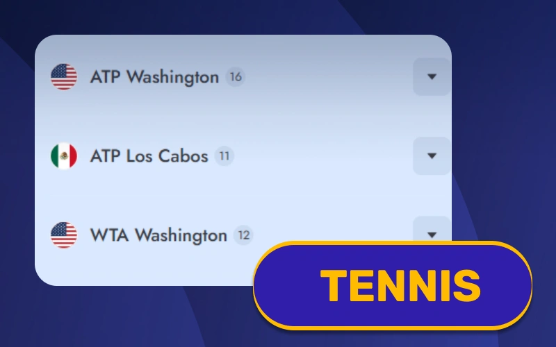 Bet on Grand Slam court matches in Tennis via VeryWell platform.