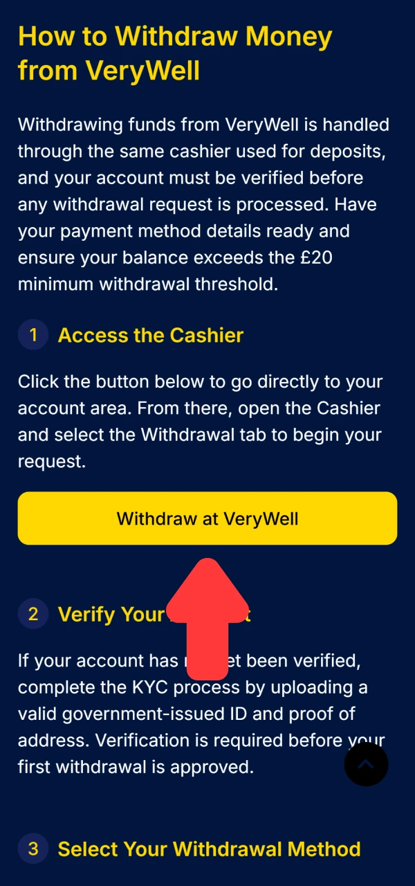 Visit the integrated banking counter to withdraw money from VeryWell.