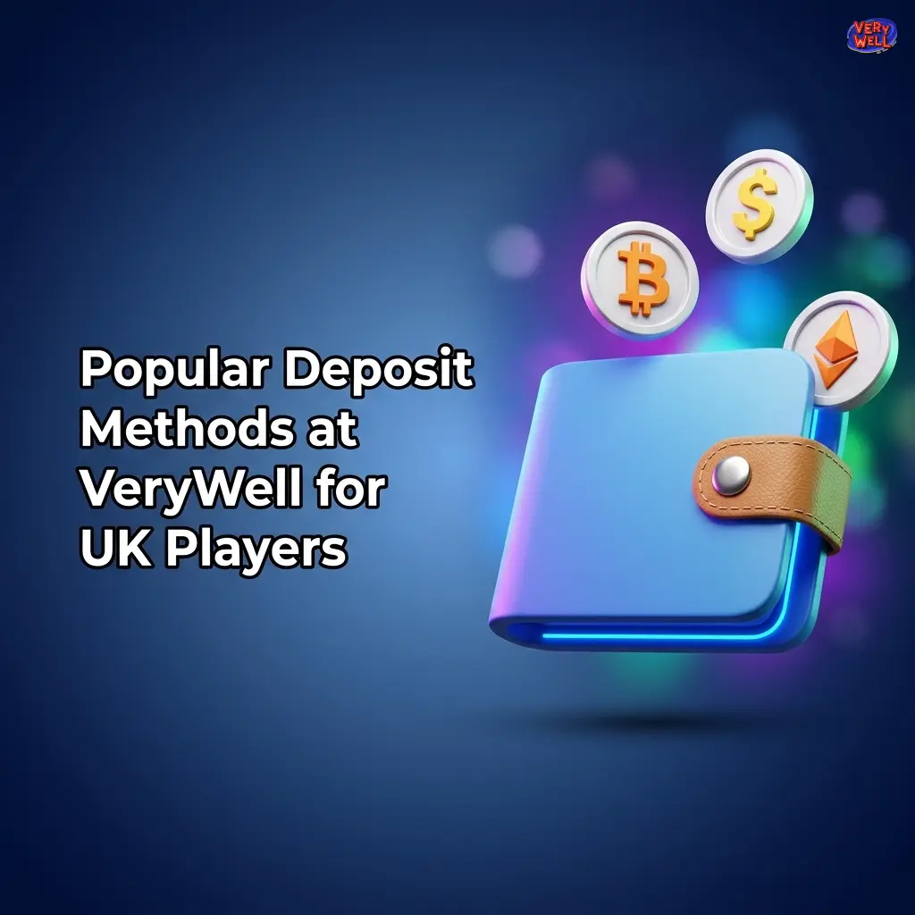 Visa, Mastercard, and USDT ERC20 deposit methods available at VeryWell Casino for UK players, no fees
