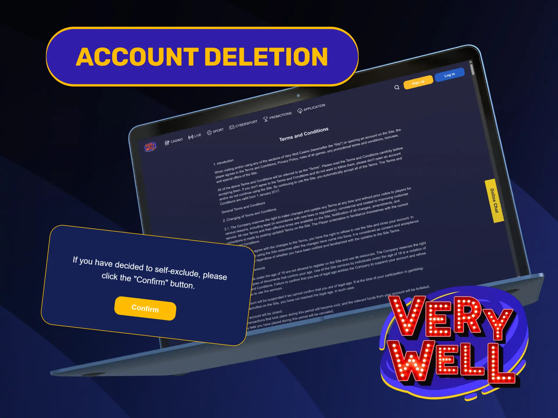 Contact customer support to deactivate profiles created during VeryWell Registration.
