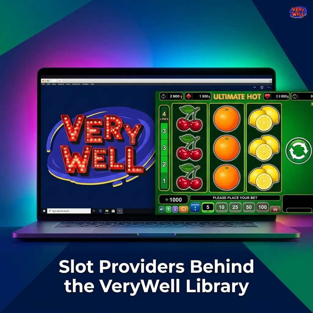 VeryWell Casino slot providers logos including Pragmatic Play, NetEnt, Microgaming and more UK-certified studios