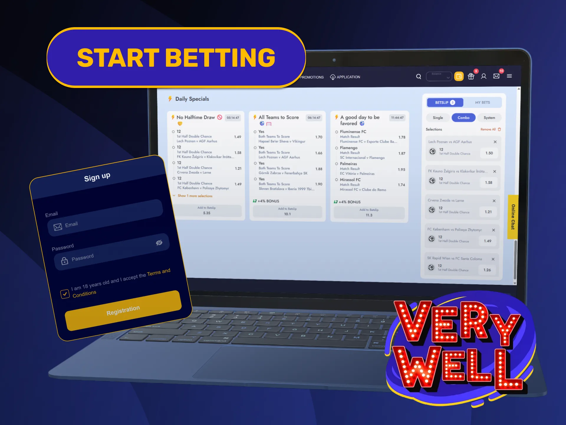 Read five simple steps to wager on VeryWell Sports online.