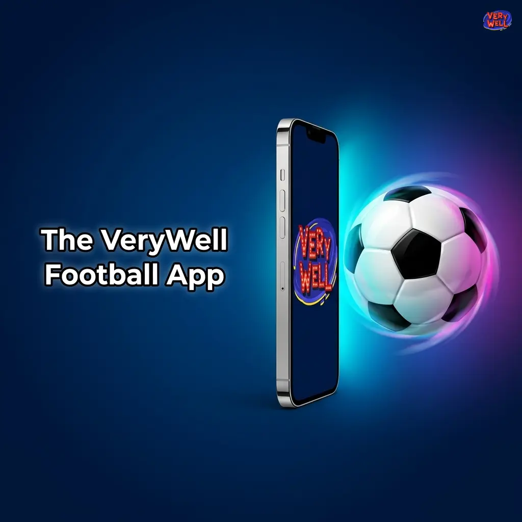 VeryWell Football app interface showing football betting markets, odds, and bet slip on mobile device