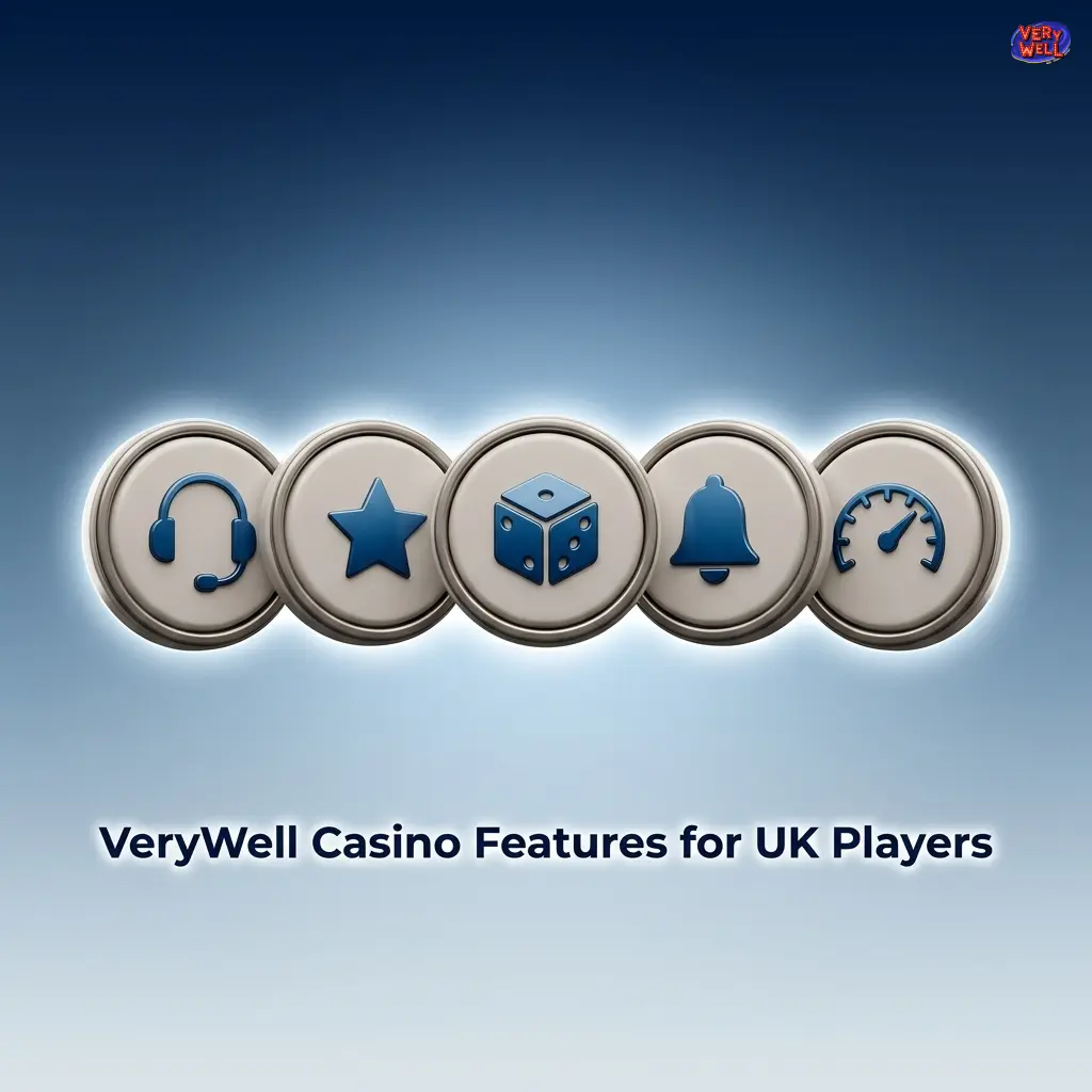 VeryWell Casino UK features including tiered welcome bonus, multi-provider games, crypto payments, and live dealer tables
