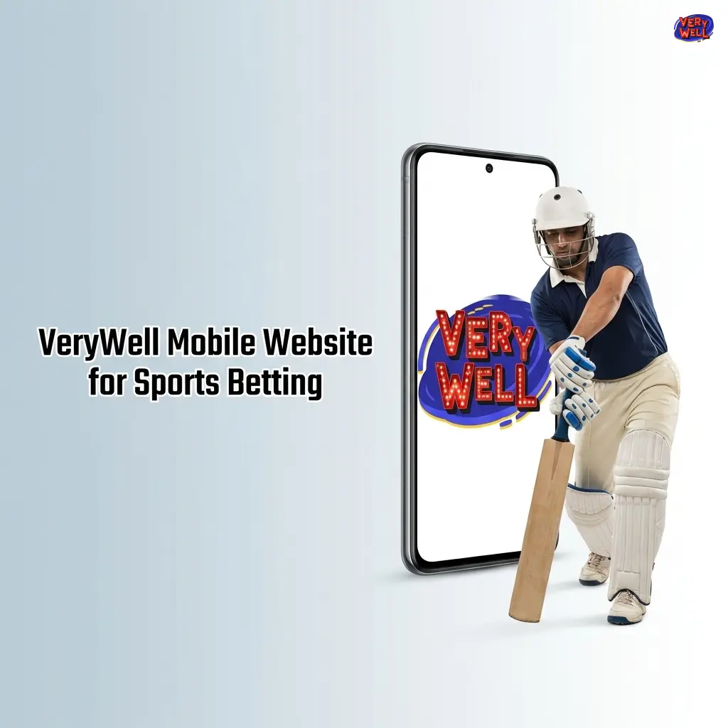 VeryWell mobile website interface showing sports betting markets, live wagering, and account management on a smartphone browser