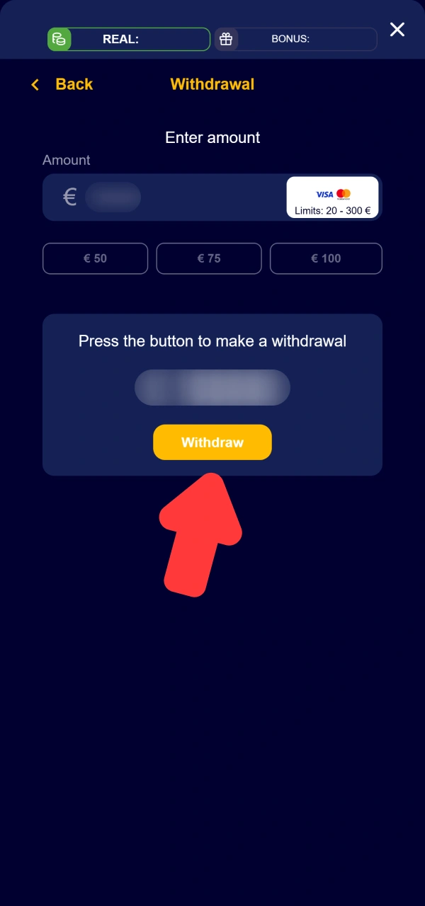 Submit your final payment ticket on how to withdraw money VeryWell.