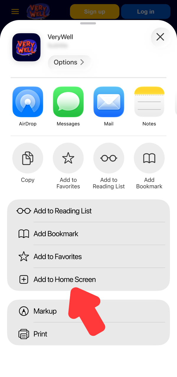 Validate installation request on iOS adding the mobile VeryWell Aviator app.