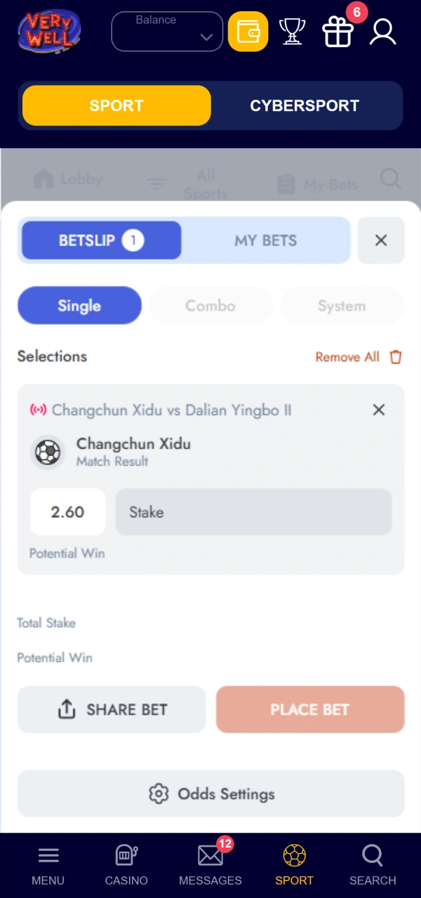 Finalize your sports selection slip using the step-by-step guide VeryWell Betting.