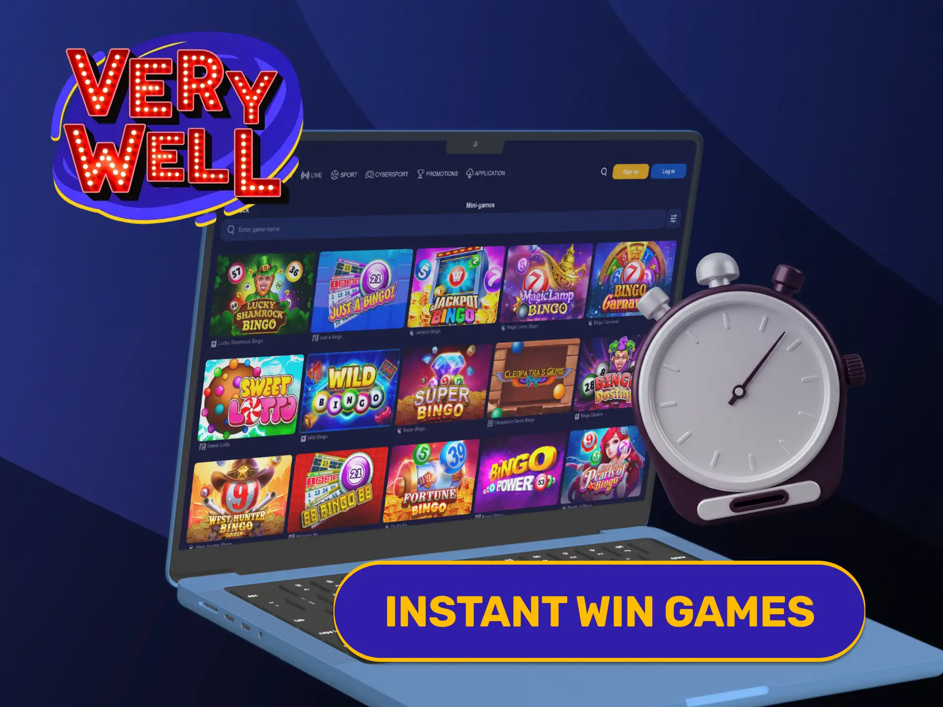 Scratch quick mystery cards playing instant games on the VeryWell Casino.