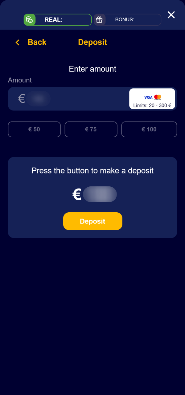 Top up your profile wallet using our mobile VeryWell Esports app.