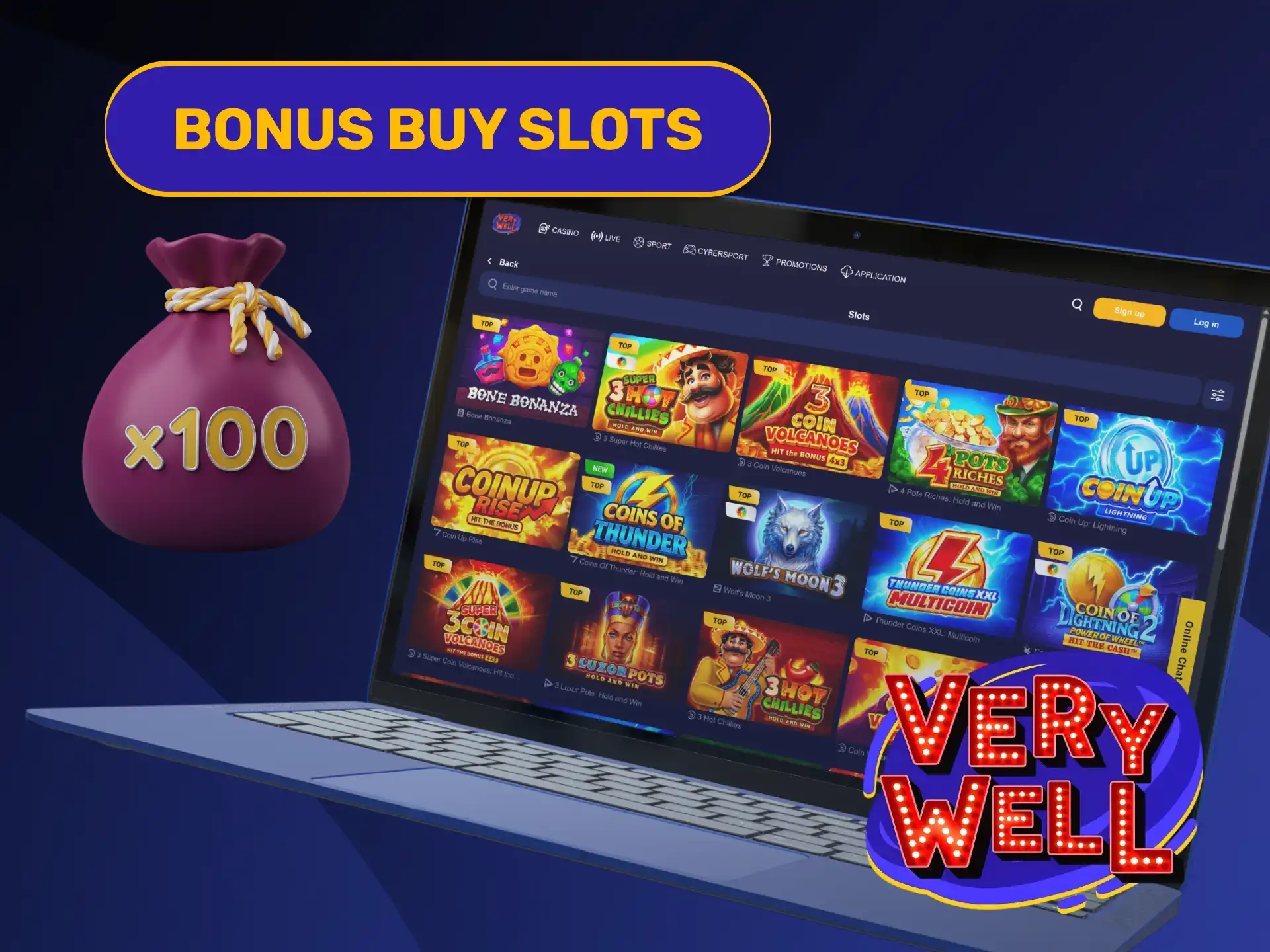 Trigger instant free spins rounds playing Bonus Buy Slots on VeryWell.