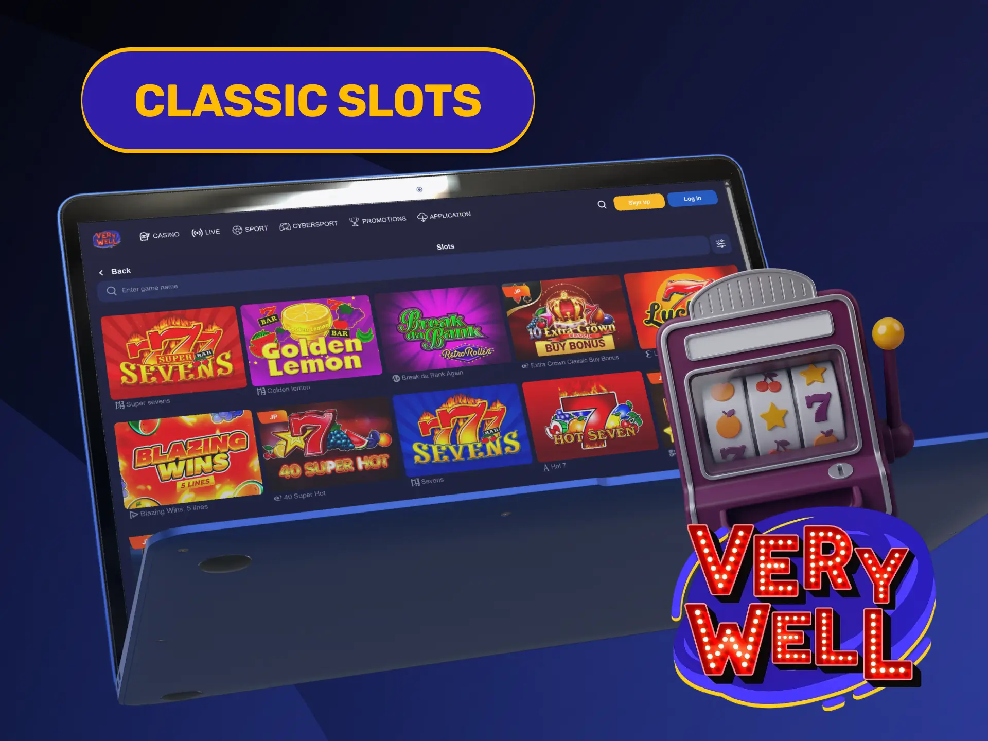 Spin nostalgic traditional three-reel options when playing Classic Slots VeryWell.