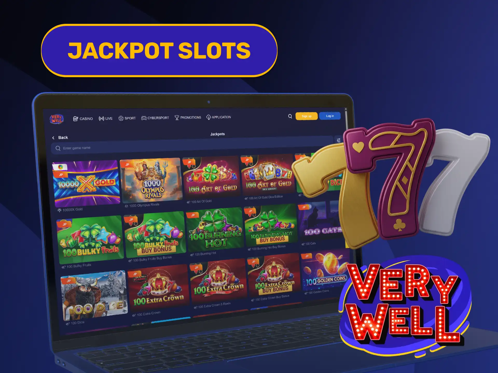 Hunt progressive prize pools spinning reels on Jackpot Slots at VeryWell.